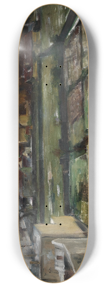 Lovis Corinth - Blick aus Mnchner Atelier 8.25 inch art skate deck