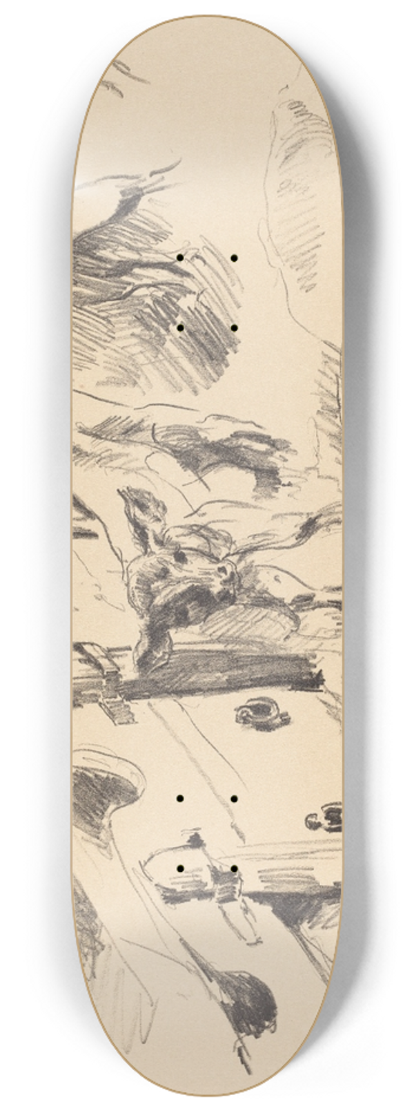 Lovis Corinth - Calves (Klber) 8.25 inch art skate deck