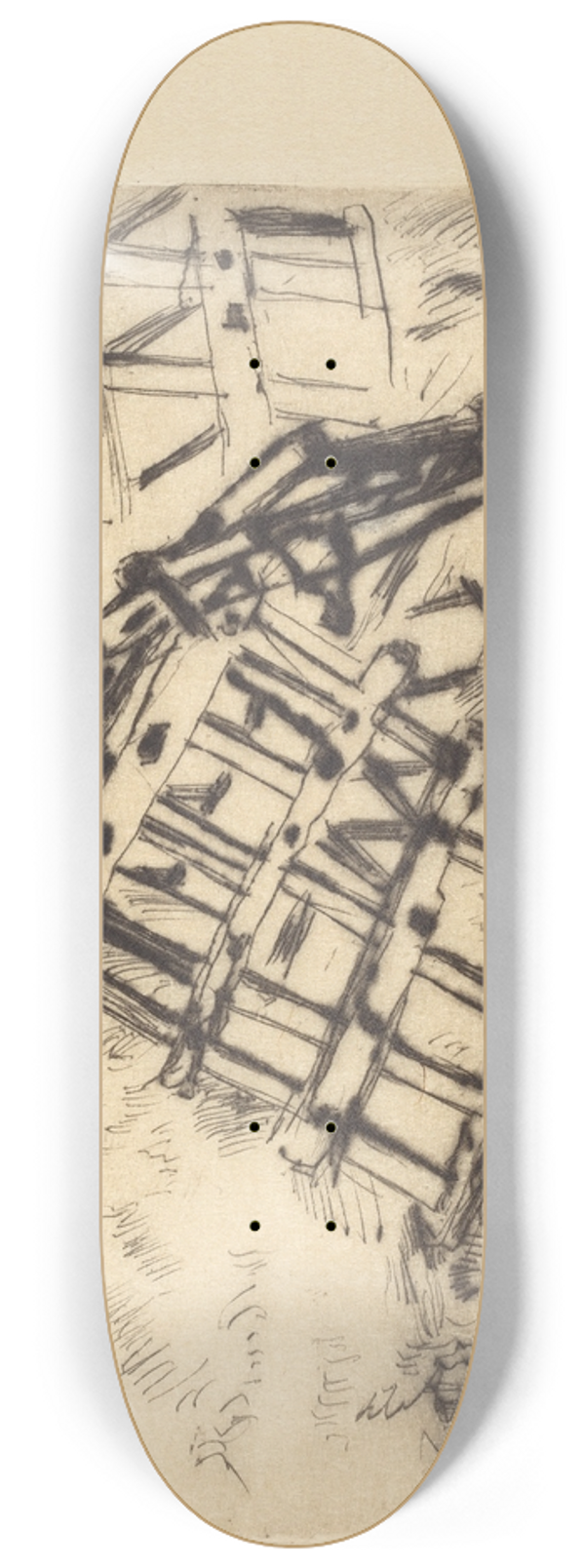 Lovis Corinth - Harrow (Egge) 8.25 inch art skate deck