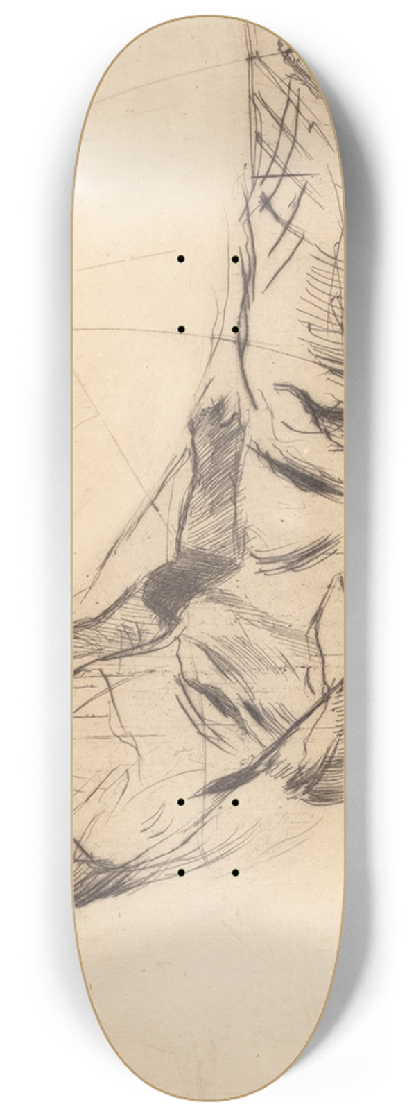 Lovis Corinth - In the Hammock II 8.25 inch art skate deck