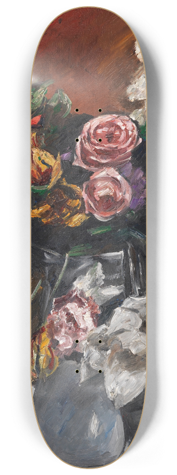 Lovis Corinth - Rosen, Tulpen und Flieder 8.25 inch art skate deck