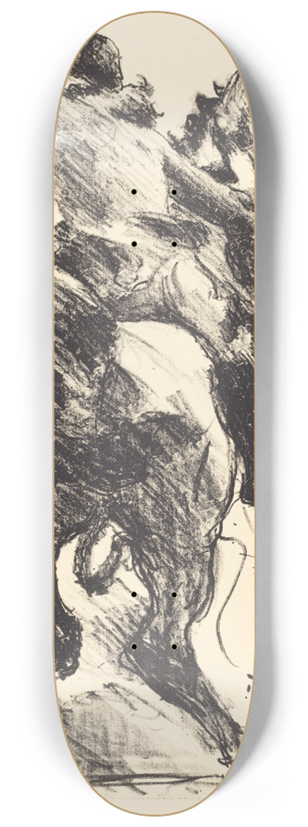 Lovis Corinth - Statue of an Amazon at the Alte Museum (Amazonenstatue auf der Freitreppe des Alten Museums) 8.25 inch art skate deck