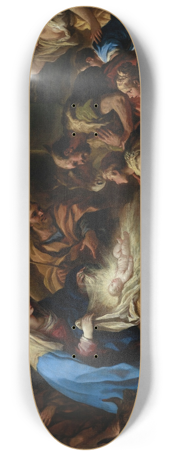 Luca Giordano - The Adoration of the Shepherds 8.25 inch art skate deck