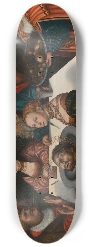 Lucas Cranach the Elder - The Feast of Herod 8.25 inch art skate deck