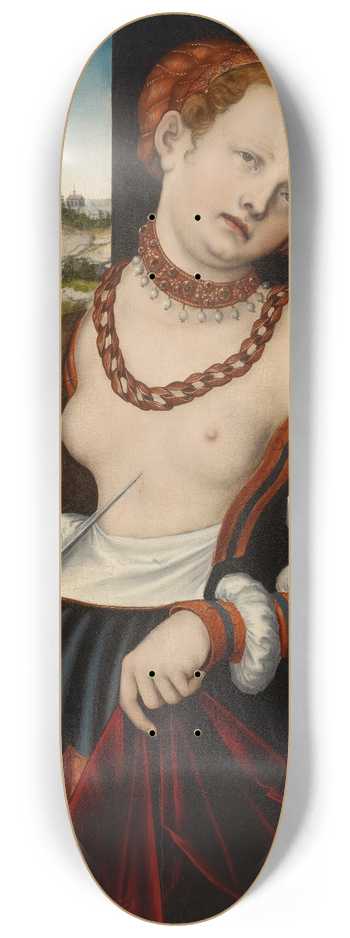 Lucas Cranach the Elder - The Suicide of Lucretia 8.25 inch art skate deck
