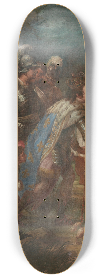 Lucas Franchoys the Younger - Saint Louis IX, King of France, Receives Pierre de Corbie 8.25 inch art skate deck