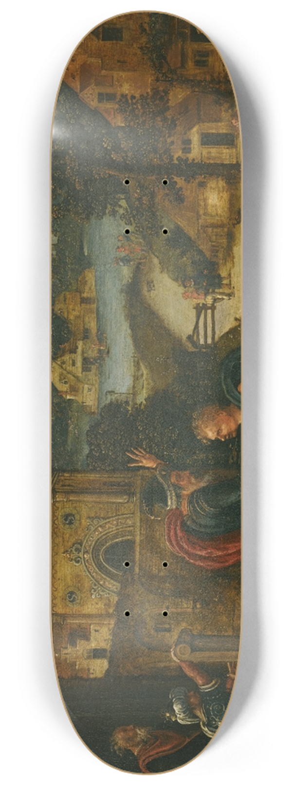 Lucas Gassel - A Landscape With The Return Of The Prodigal Son 8.25 inch art skate deck
