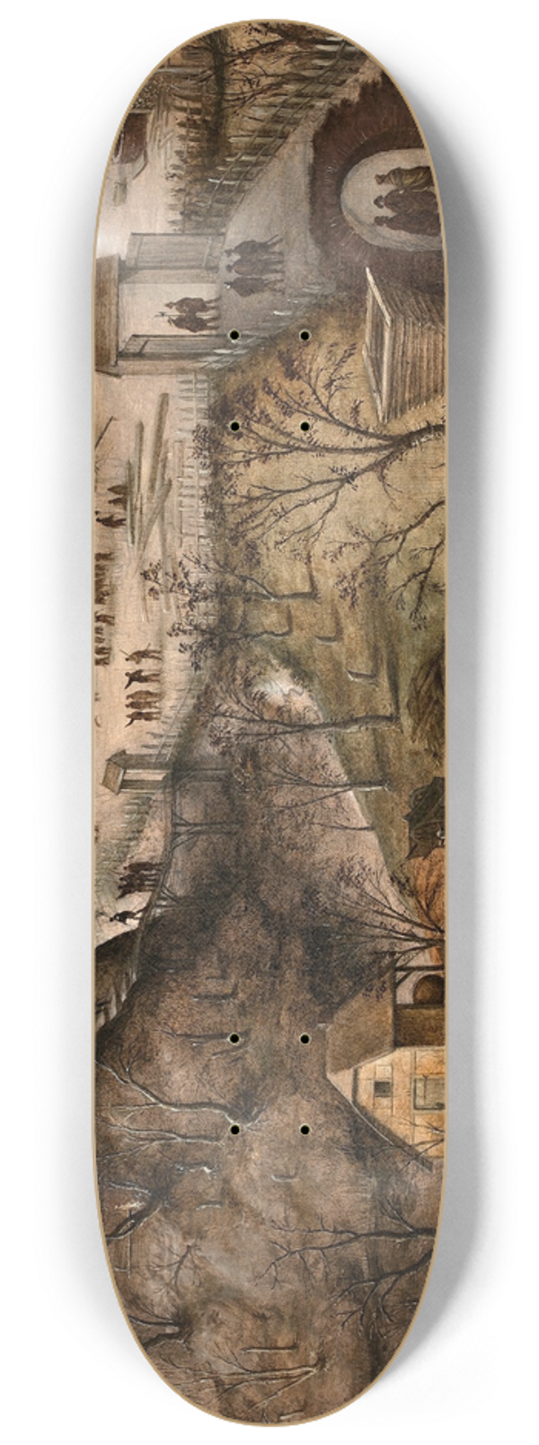 Lucas Gassel - Place forte dans un paysage dhiver 8.25 inch art skate deck