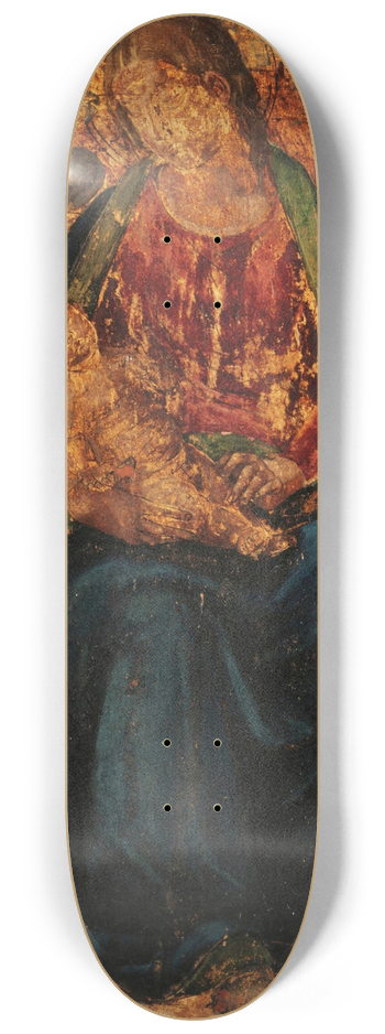 Luca Signorelli - Virgin and Child with the Archangel Gabriel and an Unidentified Saint 8.25 inch art skate deck