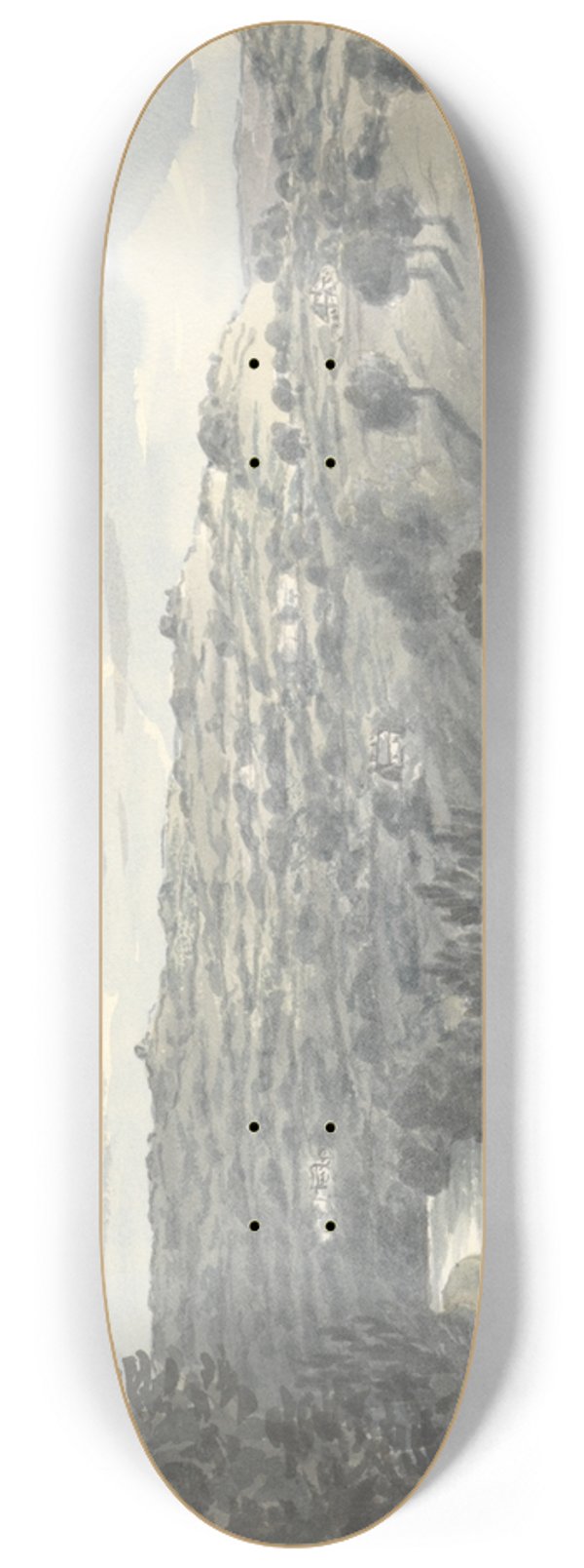 Anne Rushout - From Window at Daylesford, October 20, 1830 8.25 inch art skate deck