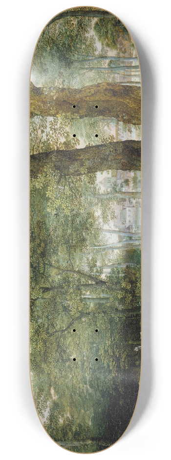 Lucas van Valckenborch - Animals Grazing beneath Trees 8.25 inch art skate deck
