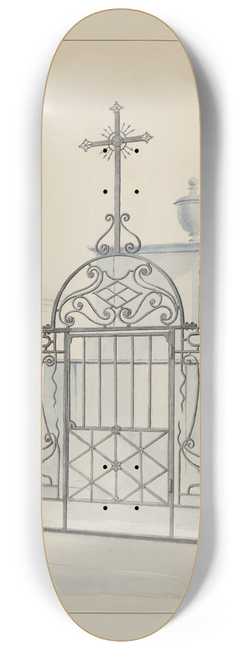 Lucien Verbeke - Iron Gate and Fence 8.25 inch art skate deck