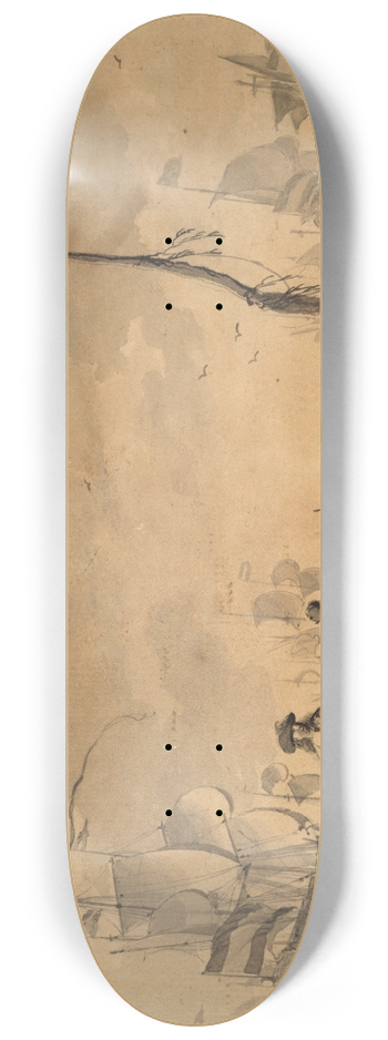 Ludolf Bakhuysen - Dutch fleet near a coast 8.25 inch art skate deck