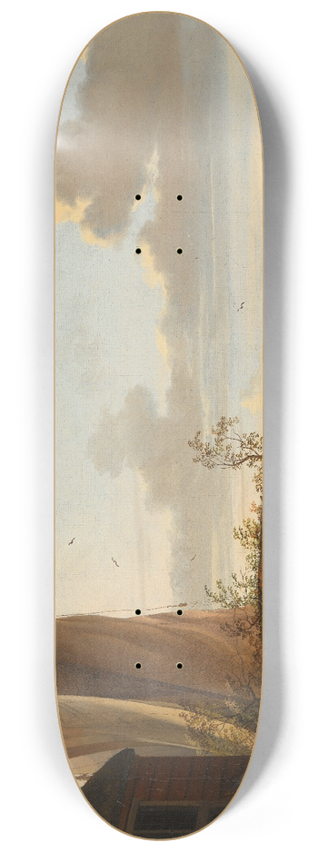 Ludolf Bakhuysen - Small Harbour near a Tavern 8.25 inch art skate deck