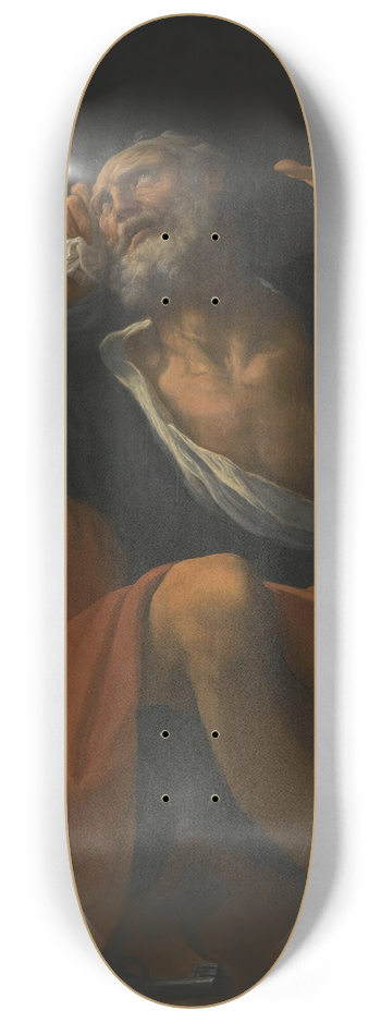Ludovico Carracci - The Penitent Saint Peter 8.25 inch art skate deck