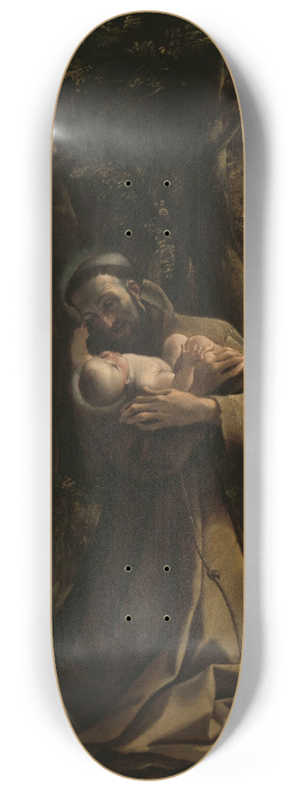 Ludovico Carracci - The Vision of Saint Francis of Assisi 8.25 inch art skate deck