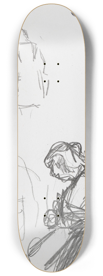 Ludvig Karsten - Figurstudier 8.25 inch art skate deck