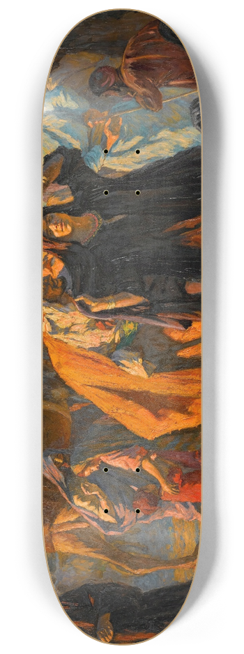 Ludwig Deutsch - A Street Celebration In Cairo 8.25 inch art skate deck