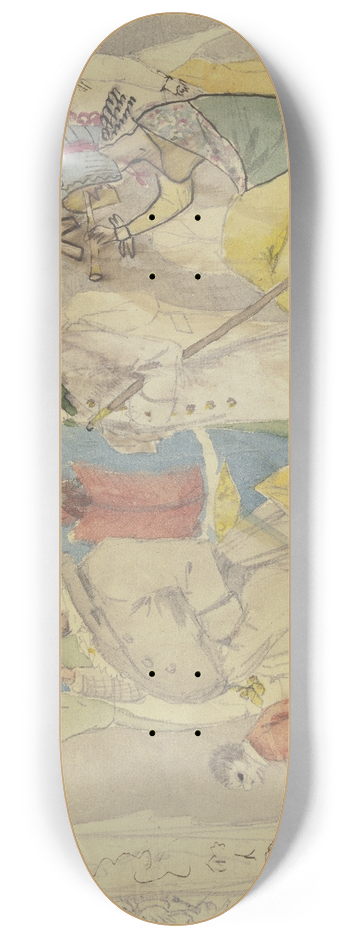 Ludwig Emil Grimm - Kunstbeschauung 8.25 inch art skate deck