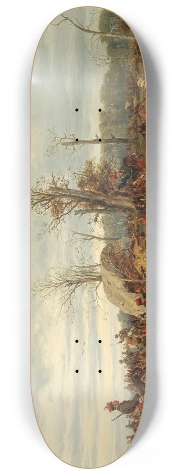 Ludwig Gedlek - Cossacks on a Country Road 8.25 inch art skate deck