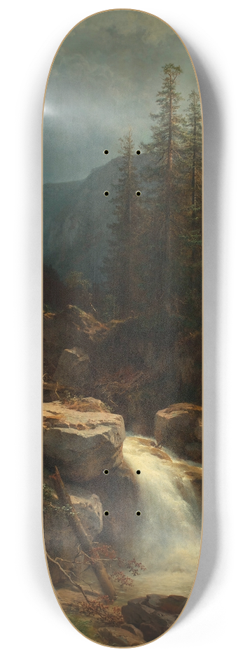 Ludwig Halauska - Gebirge bei aufsteigendem Gewitter 8.25 inch art skate deck