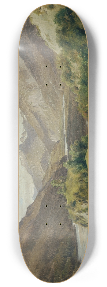 Ludwig Halauska - Tal mit Gebirge 8.25 inch art skate deck