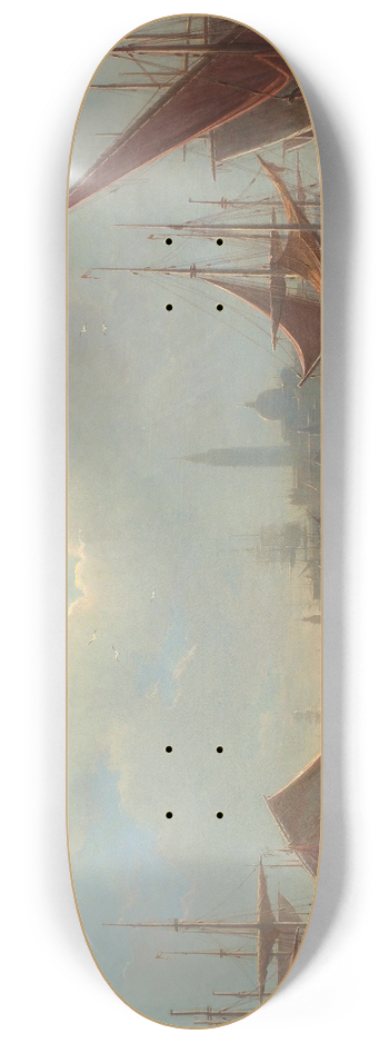 Ludwig Mecklenburg - Venice, a View of San Giorgio Maggiore from the Piazzetta 8.25 inch art skate deck