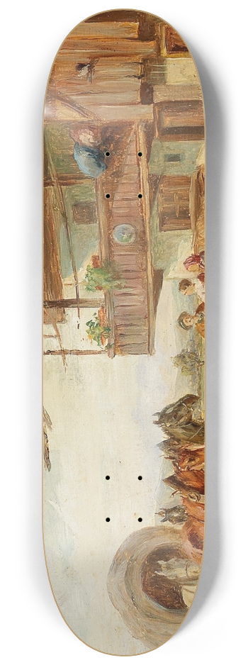 Ludwig Mller-Cornelius - Resting by the House 8.25 inch art skate deck