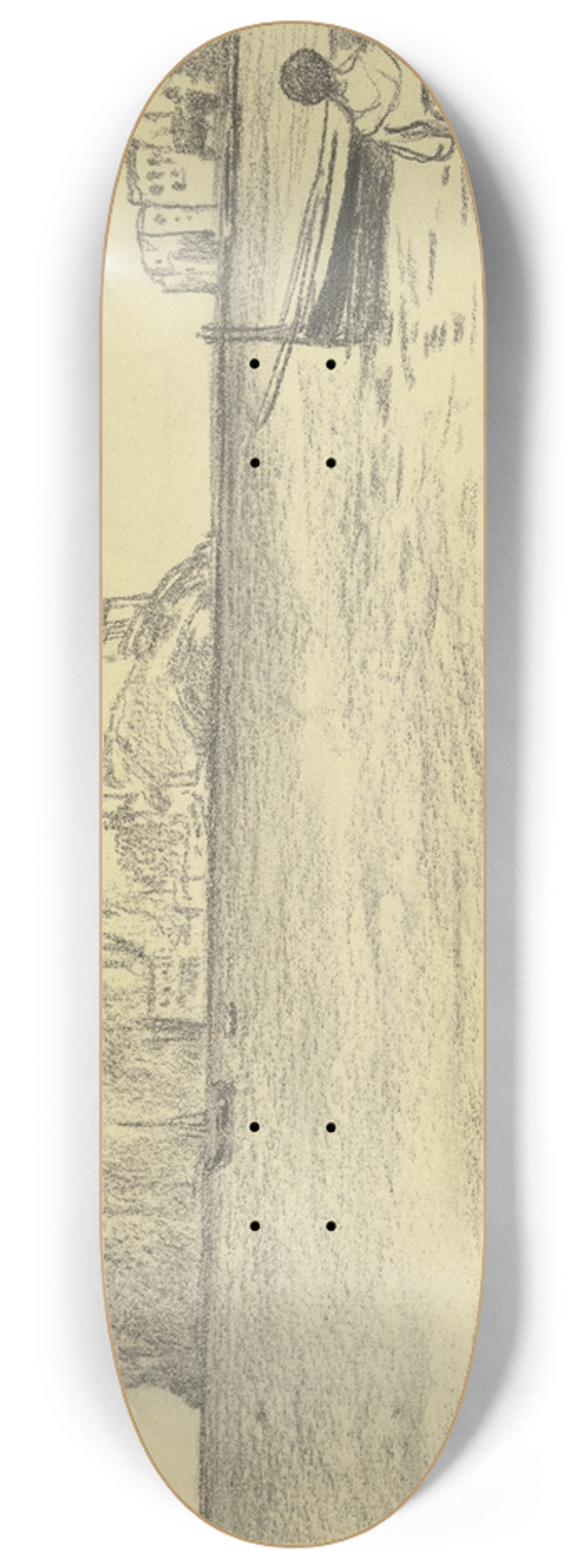 Ludwig von Hofmann - Castle dIschia 8.25 inch art skate deck