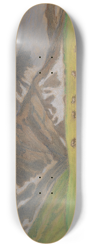 Ludwig von Hofmann - Schweizer Alpenlandschaft mit weidenden Khen 8.25 inch art skate deck