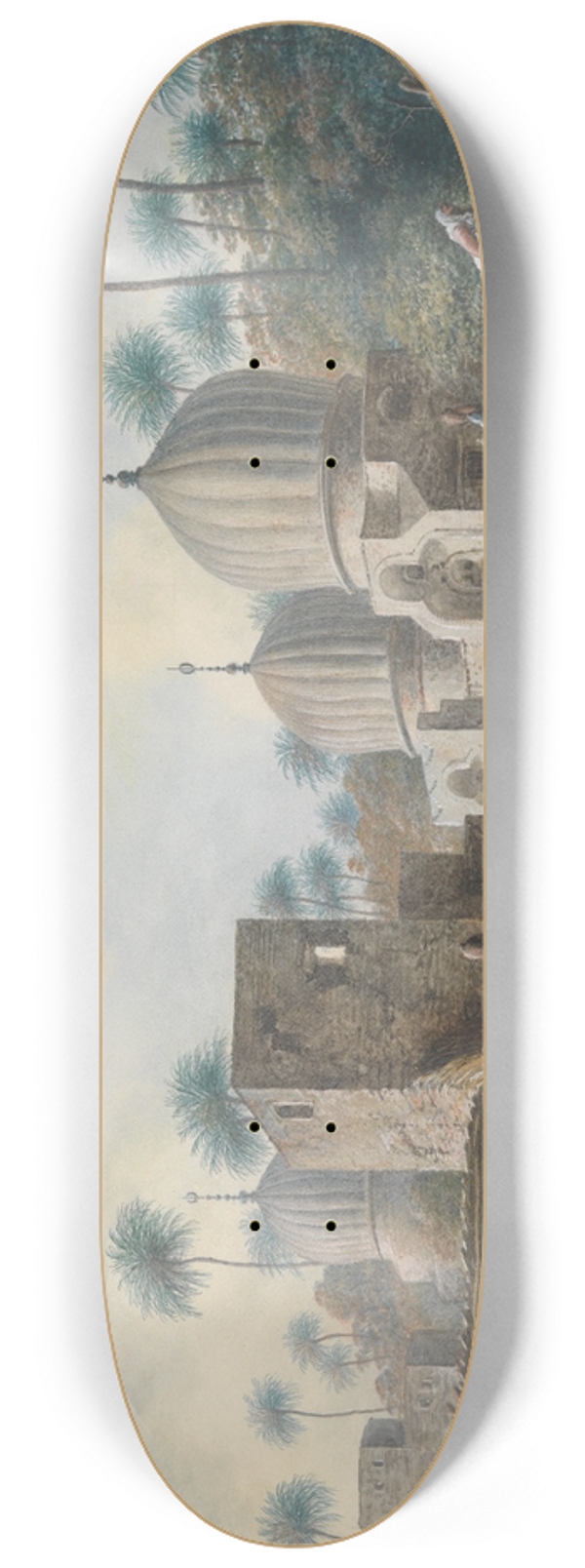 Luigi Mayer - Tombs of Great Arab Saints to be seen in the Neighborhood of Rosetta, Egypt 8.25 inch art skate deck