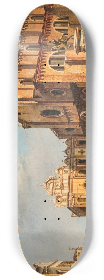 Luigi Querena - Venice, Campo Santi Giovanni e Paolo 8.25 inch art skate deck