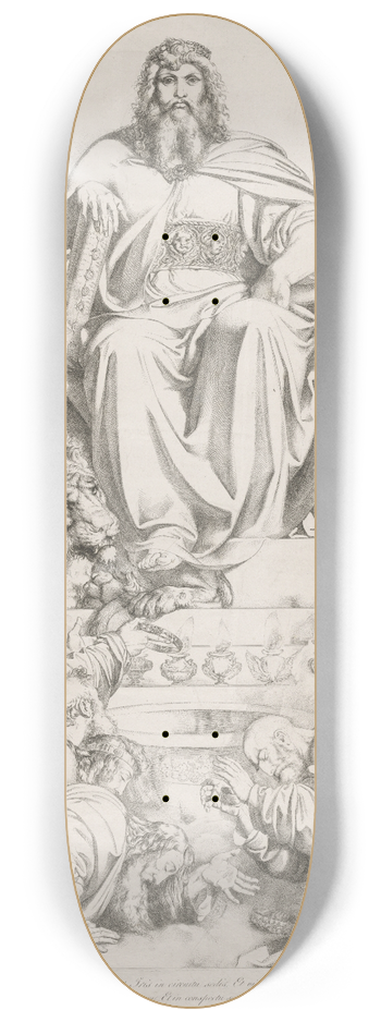 Luigi Sabatelli - Et ecce sedes posita erat in coelo (God the Son in Majesty on the Throne Surrounded by the Four Creatures and Worshipped by the Twenty-four Elders) 8.25 inch art skate deck