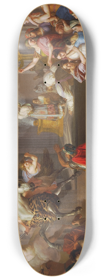 Luigi Sabatelli - The eviction of Heliodor from the temple 8.25 inch art skate deck