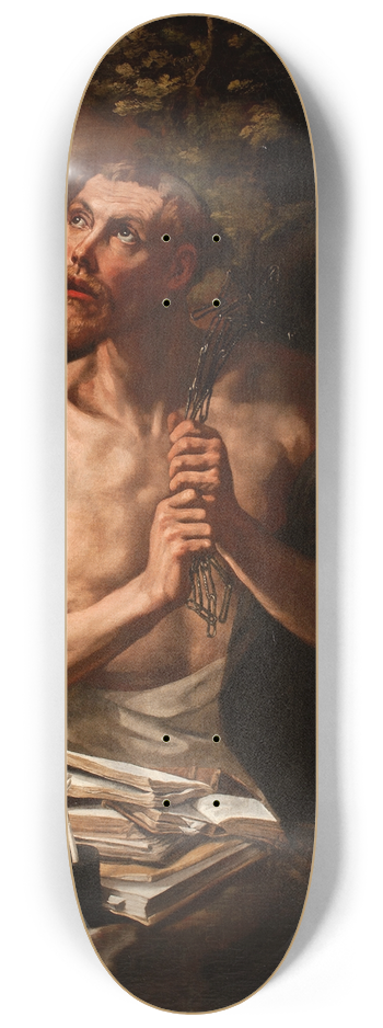 Luis Tristn - St Dominic in Penitence 8.25 inch art skate deck