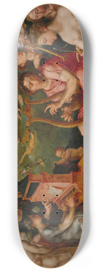 Maarten Van Heemskerck - Apollo and the Muses 8.25 inch art skate deck