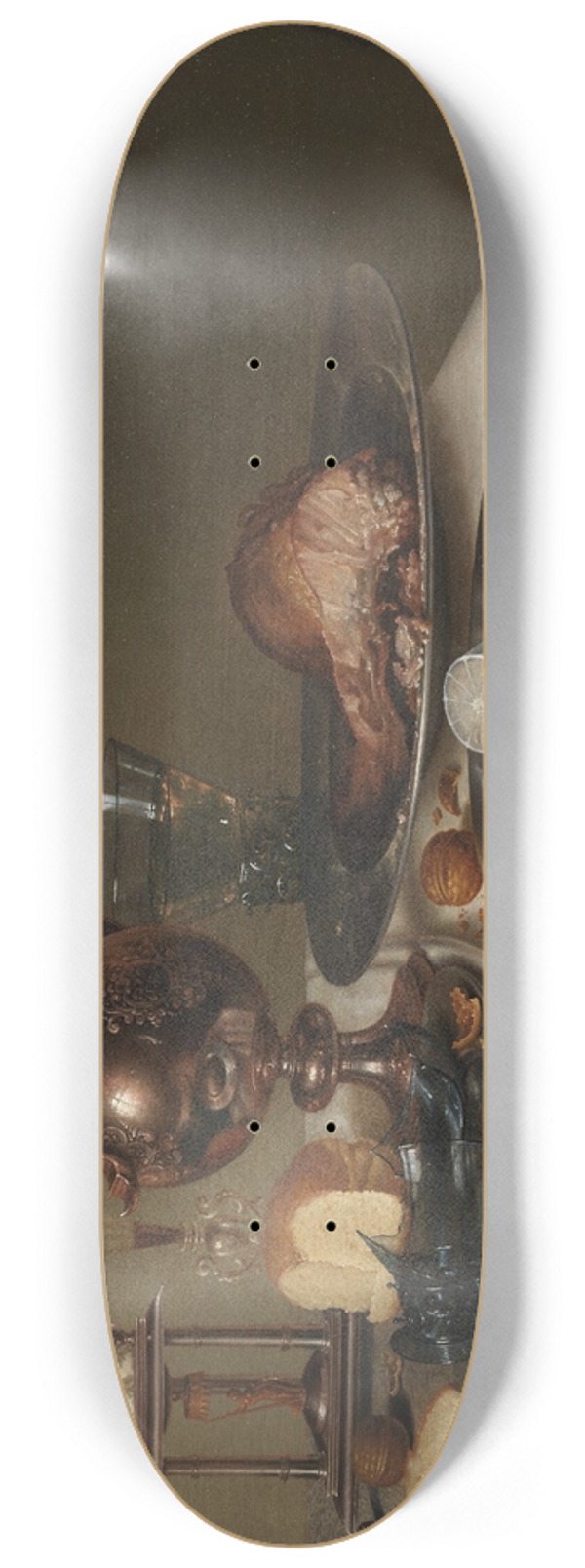 Maerten Boelema De Stomme - Still Life. Breakfast Piece 8.25 inch art skate deck