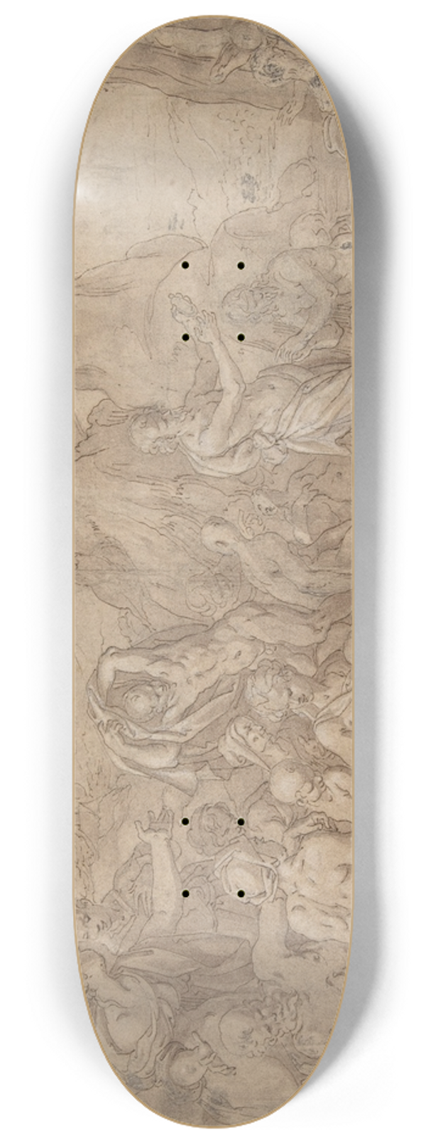 Maerten De Vos - Baptism of Christ 8.25 inch art skate deck