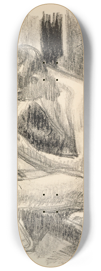 Magnus Enckell - Seated Nude 8.25 inch art skate deck