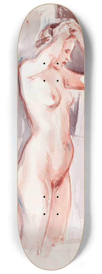 Magnus Enckell - Seisova alaston malli, luonnos 8.25 inch art skate deck