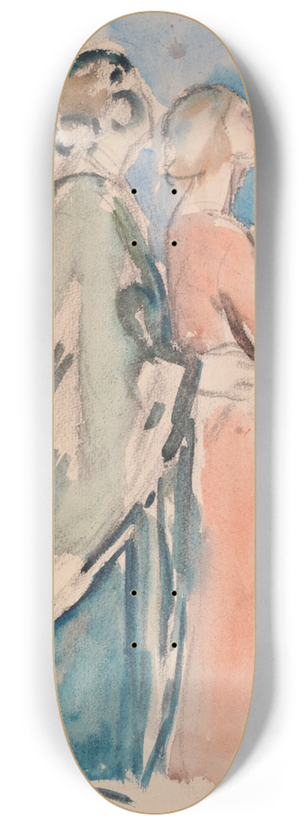 Magnus Enckell - Sketch for the stained glass window Christus Resurrexit in Pori Church 8.25 inch art skate deck