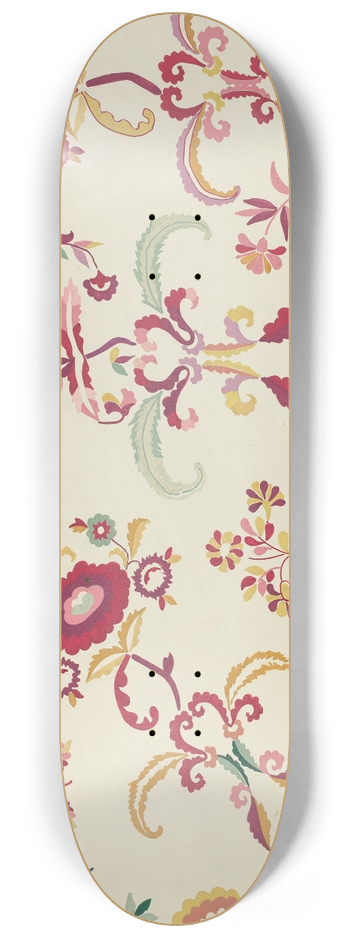 Majel G. Claflin - Embroidery from Bedspread 8.25 inch art skate deck