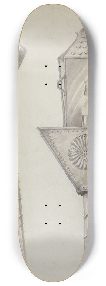 Majel G. Claflin - Penitente Processional Lantern 8.25 inch art skate deck