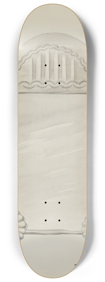 Majel G. Claflin - Small Tin Framed Mirror 8.25 inch art skate deck