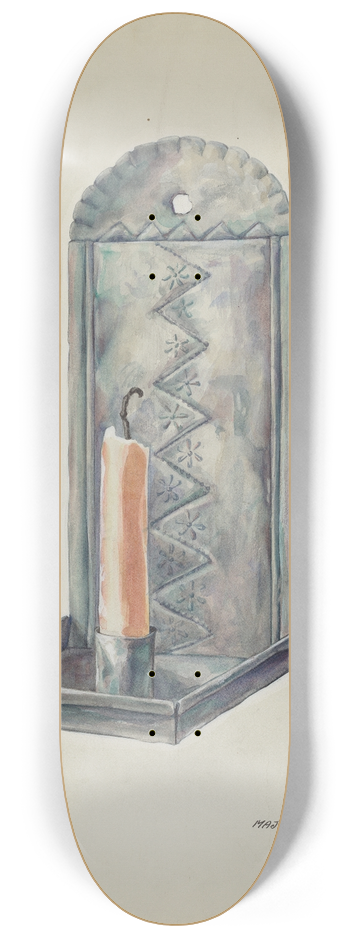 Majel G. Claflin - Tin Sconce 8.25 inch art skate deck