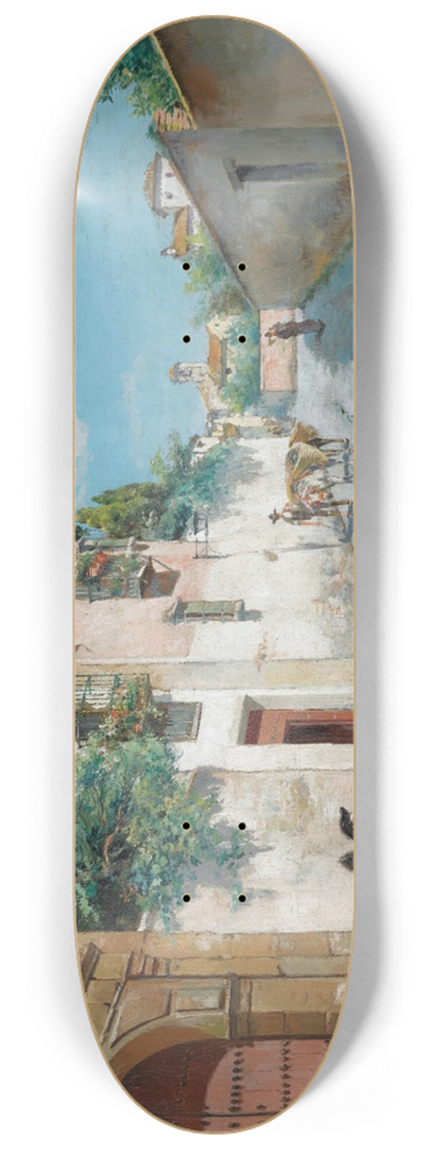 Manuel Garca y Rodrguez - Calle En Granada (In The Street, Granada) 8.25 inch art skate deck