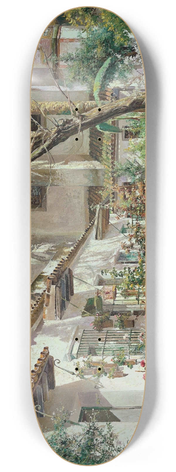 Manuel Garca y Rodrguez - First Atrium of Santa Paula Convent, Seville 8.25 inch art skate deck