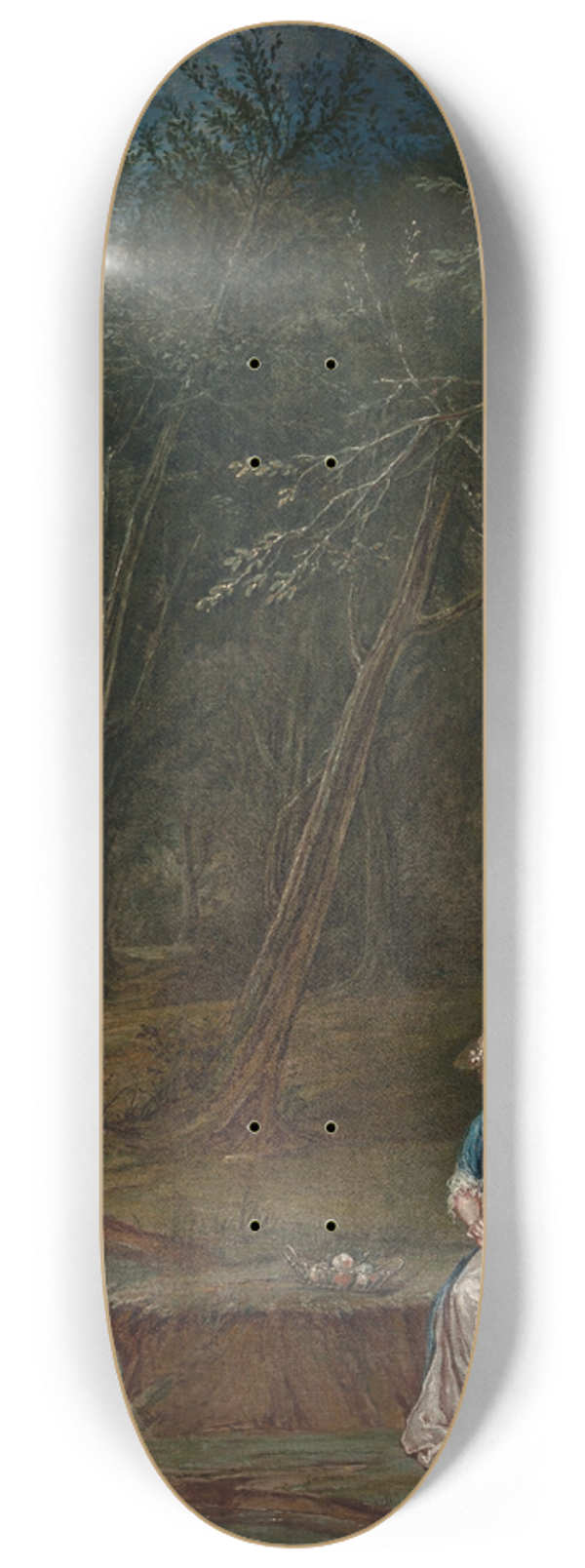 Marcellus Laroon the Younger - Lovers in a glade 8.25 inch art skate deck