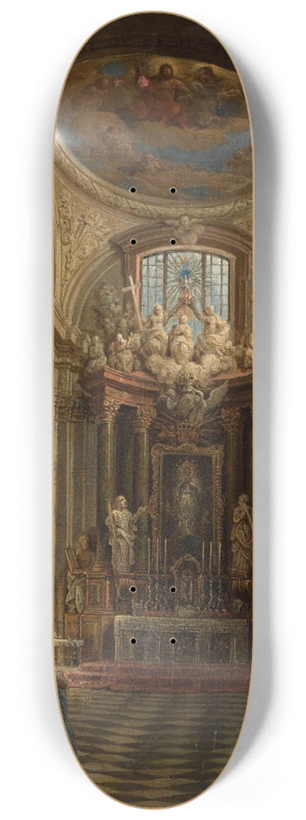 Marcin Zaleski - Literary Chapel in St. Johns Cathedral in Warsaw 8.25 inch art skate deck