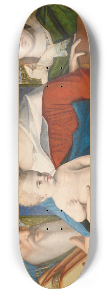 Marco Bello - A Sacra Conversazione; The Madonna And Child With Saint Simeon And A Female Saint 8.25 inch art skate deck